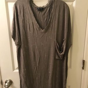 POL olive green distressed dress/tunic